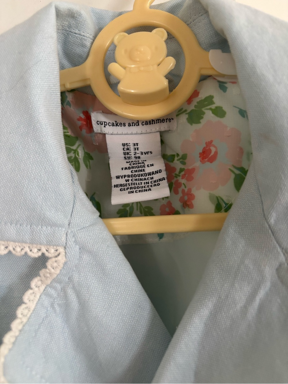Girls' Trench with Floral Lining - Picture 2 of 5